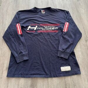 Vintage 90's Tommy jeans Hilfiger longsleeve graphic shirt men's size large